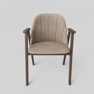 Esszimmerstuhl GARDA Walnuss/Beige