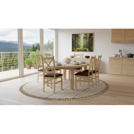 Esszimmerstuhl NATE Sonoma-Eiche/dunkelbraun