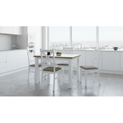 Esszimmerstuhl NATE Weiß/Braun