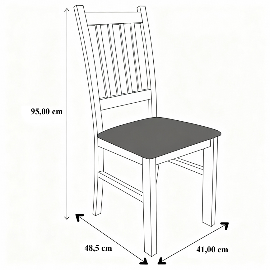Esszimmerstuhl SIMON, Buche / dunkelgrau