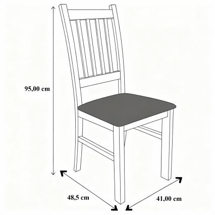 Esszimmerstuhl SIMON Buche/Orange