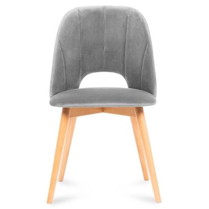 Esszimmerstuhl TINO 86x48 cm Grau/helles Eichenholz