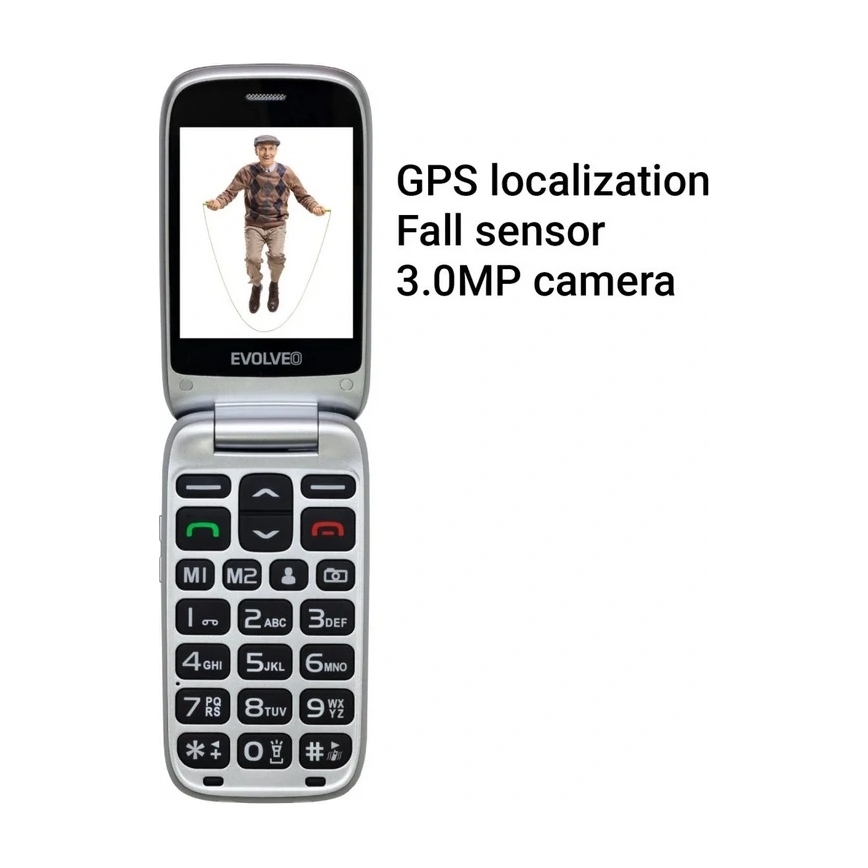 Evolveo - EasyPhone FS, Klapphandy 2,8 schwarz