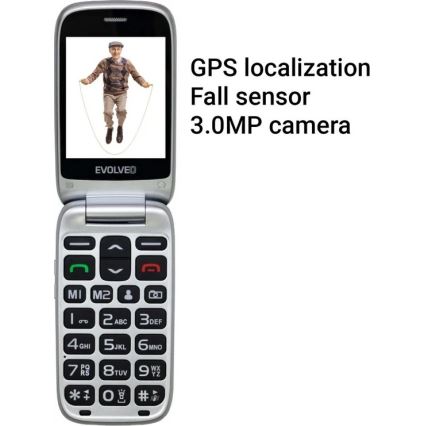 Evolveo - EasyPhone FS Klapphandy für Senioren 2.8 rot