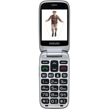 Evolveo - EasyPhone FS Klapphandy für Senioren 2.8 schwarz