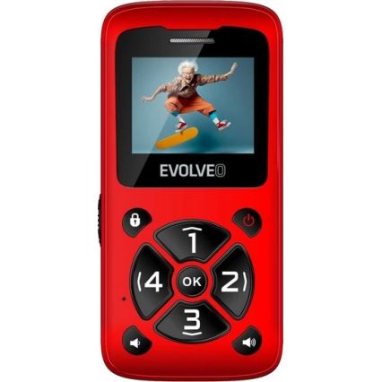 Evolveo - EasyPhone ID Mobiltelefon für Senioren rot