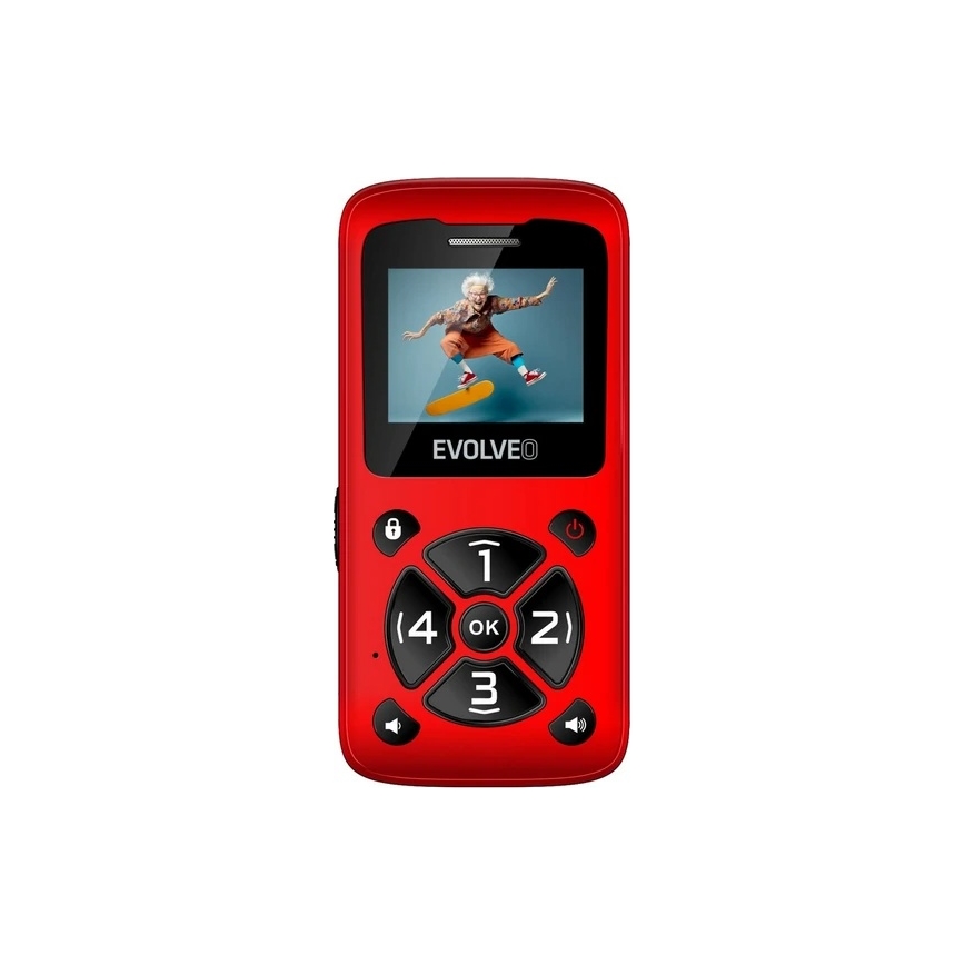 Evolveo - EasyPhone ID Mobiltelefon für Senioren rot
