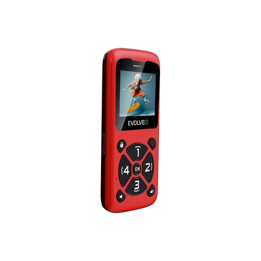 Evolveo - EasyPhone ID Mobiltelefon für Senioren rot