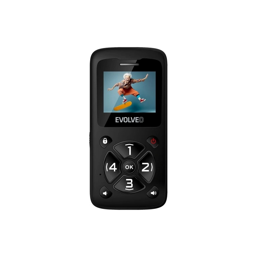 Evolveo - EasyPhone ID Mobiltelefon für Senioren schwarz