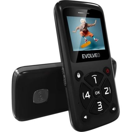 Evolveo - EasyPhone ID Mobiltelefon für Senioren schwarz