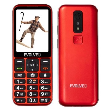 Evolveo - EasyPhone LT, 4G-Mobiltelefon für Senioren, rot