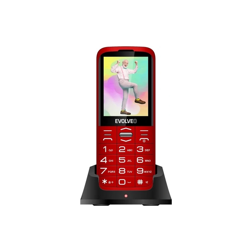 Evolveo - EasyPhone XO Mobiltelefon für Senioren, rot