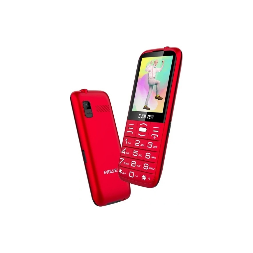 Evolveo - EasyPhone XO Mobiltelefon für Senioren, rot