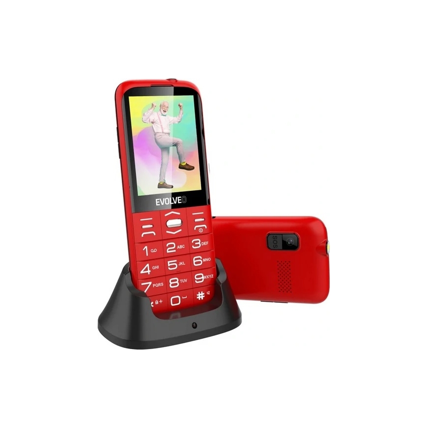 Evolveo - EasyPhone XO Mobiltelefon für Senioren, rot