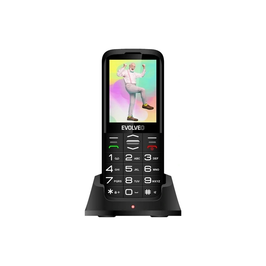 Evolveo - EasyPhone XO Mobiltelefon für Senioren, schwarz