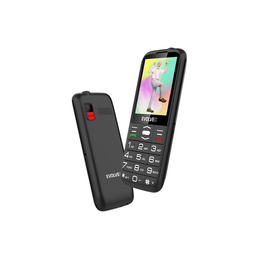 Evolveo - EasyPhone XO Mobiltelefon für Senioren, schwarz