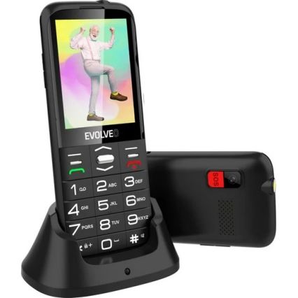 Evolveo - EasyPhone XO Mobiltelefon für Senioren, schwarz