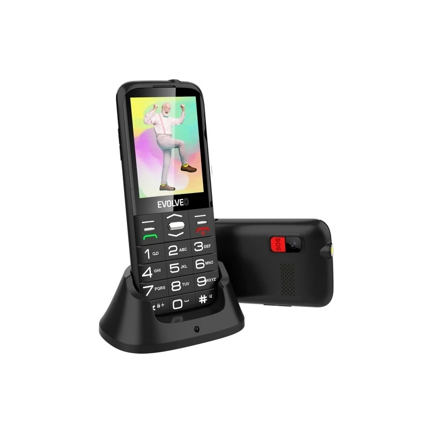 Evolveo - EasyPhone XO Mobiltelefon für Senioren, schwarz