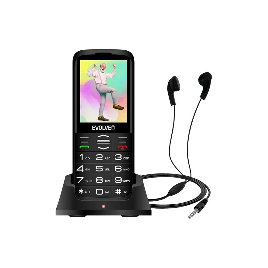 Evolveo - EasyPhone XO Mobiltelefon für Senioren, schwarz