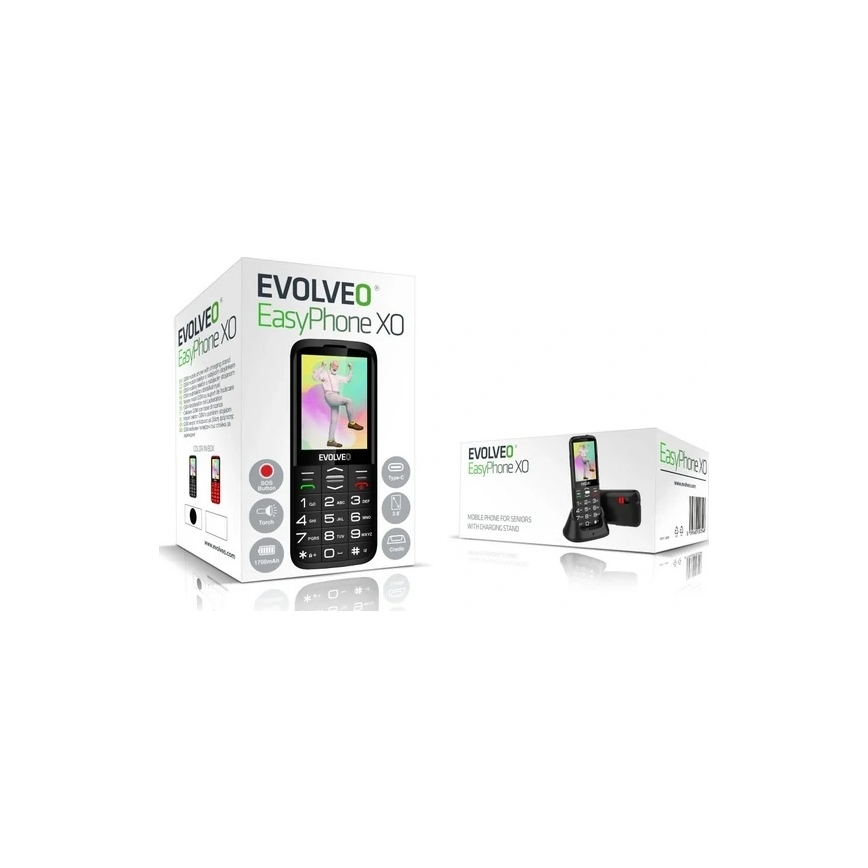 Evolveo - EasyPhone XO, Seniorenhandy, schwarz