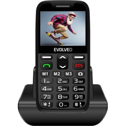 Evolveo - EasyPhone XR 2G Mobiltelefon für Senioren, schwarz