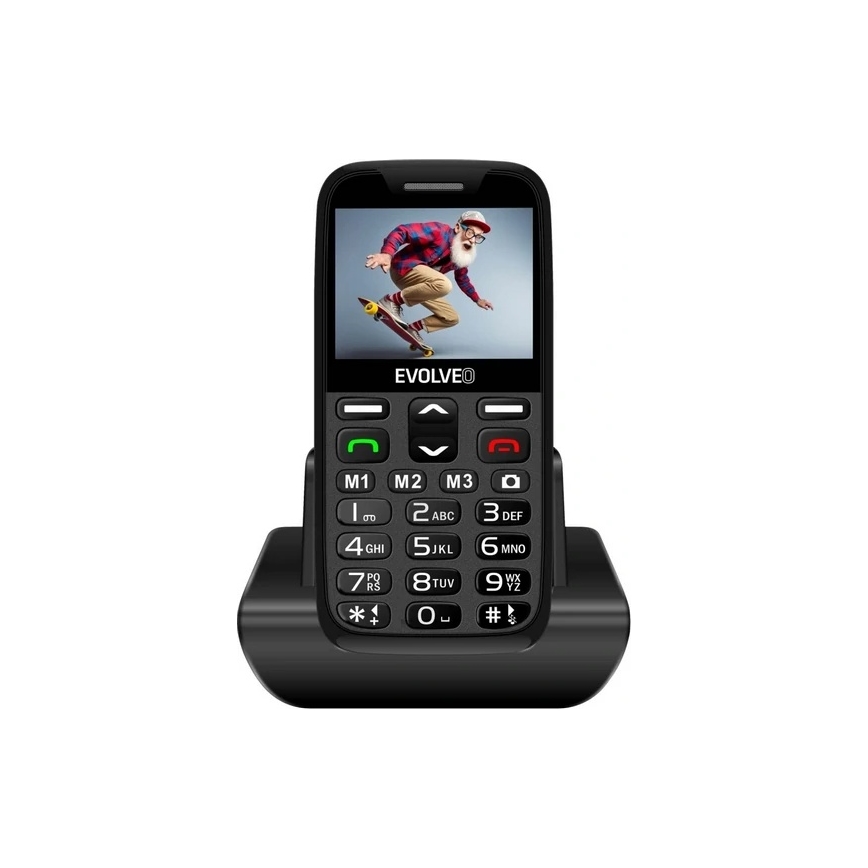 Evolveo - EasyPhone XR 2G Mobiltelefon für Senioren, schwarz