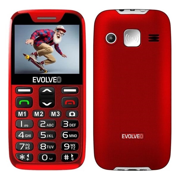 Evolveo - EasyPhone XR 4G Mobiltelefon für Senioren, rot