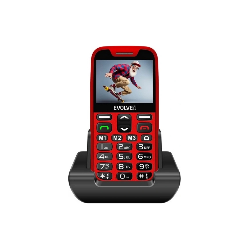 Evolveo - EasyPhone XR 4G Mobiltelefon für Senioren, rot