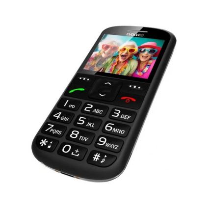 Evolveo - EasyPhone XS, Mobiltelefon für Senioren, schwarz