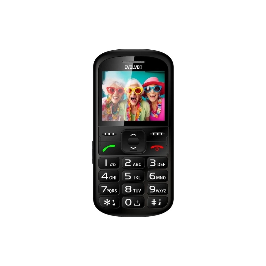 Evolveo - EasyPhone XS, Mobiltelefon für Senioren, schwarz