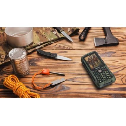 Evolveo - StrongPhone H1, wasserdichtes Dual-SIM-Telefon in Jagdtarnung