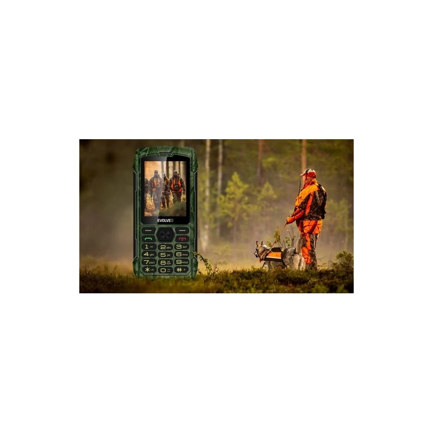 Evolveo - StrongPhone H1 wasserdichtes Dual-SIM-Telefon mit Jagdtarnmuster
