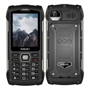 Evolveo - StrongPhone H1, wasserdichtes Dual-SIM-Telefon, schwarz - silber