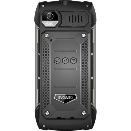Evolveo - StrongPhone H1, wasserdichtes Dual-SIM-Telefon schwarz/silber
