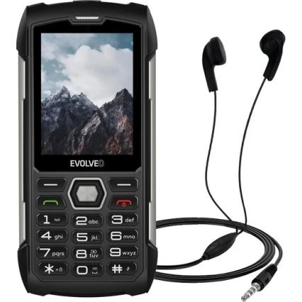 Evolveo - StrongPhone H1, wasserdichtes Dual-SIM-Telefon schwarz/silber