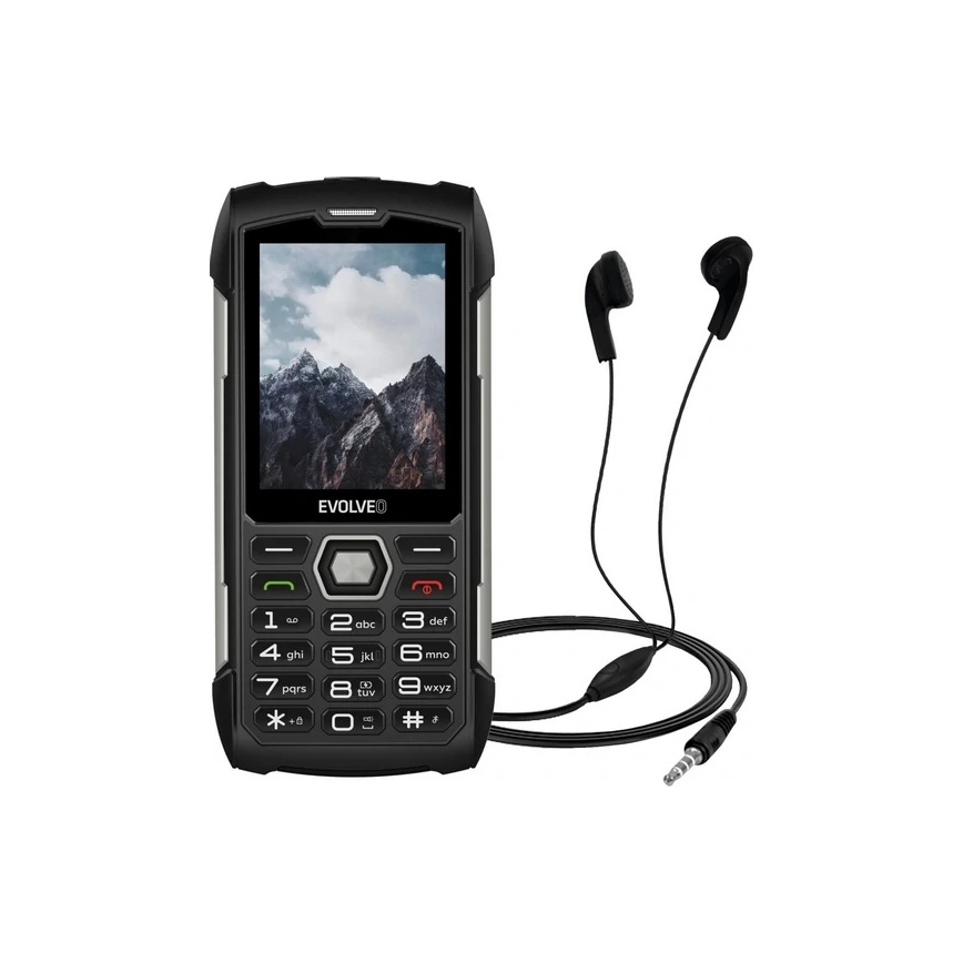 Evolveo - StrongPhone H1, wasserdichtes Dual-SIM-Telefon schwarz/silber
