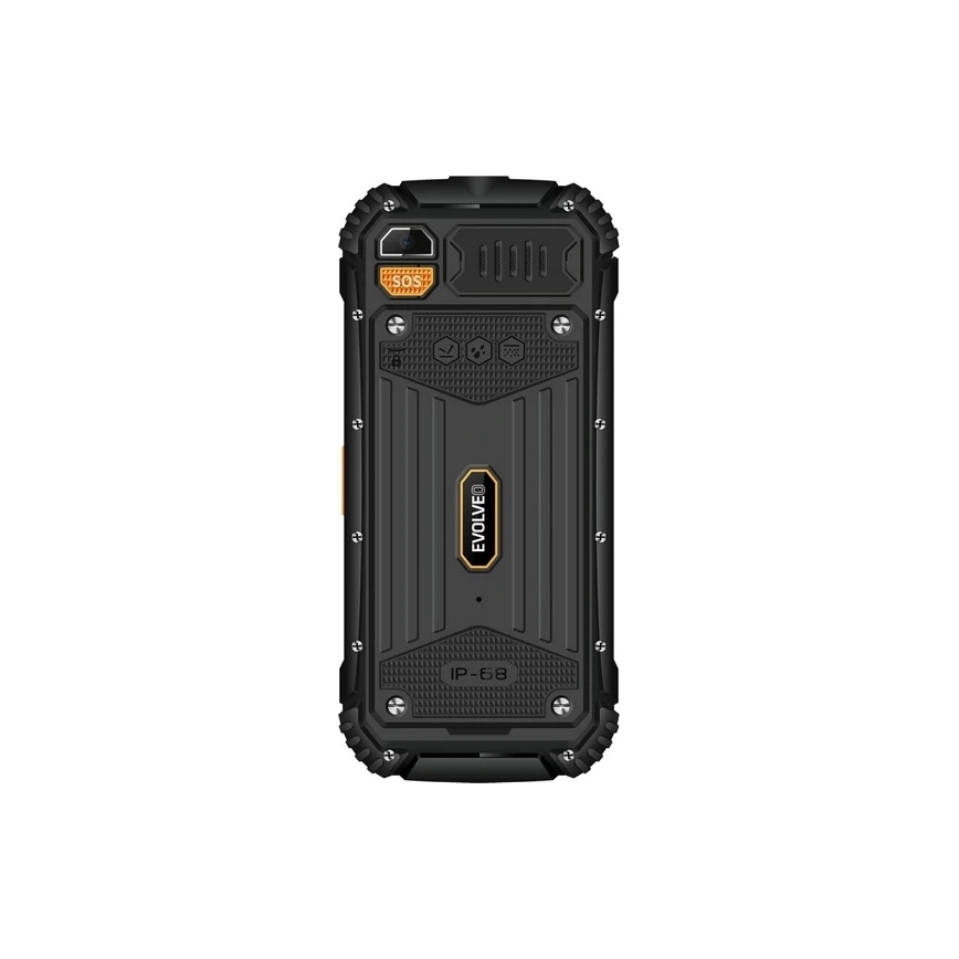 Evolveo - StrongPhone Q1, wasserdichtes Dual-SIM-Handy, schwarz/orange