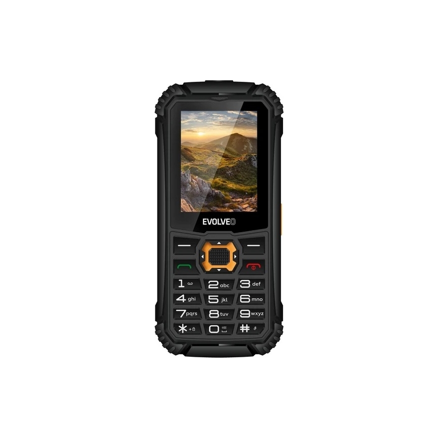 Evolveo - StrongPhone Q1, wasserdichtes Dual-SIM-Telefon schwarz/orange