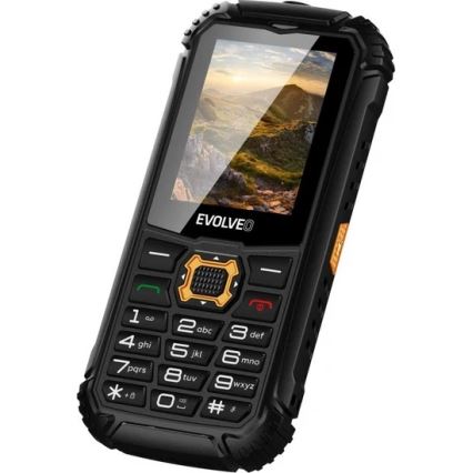 Evolveo - StrongPhone Q1, wasserdichtes Dual-SIM-Telefon schwarz/orange