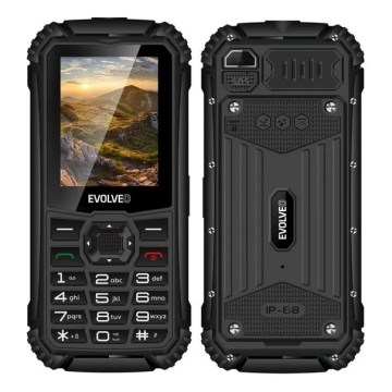 Evolveo - StrongPhone Q1, wasserdichtes Dual‑SIM‑Telefon, schwarz