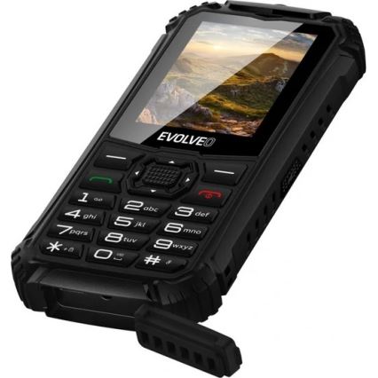 Evolveo - StrongPhone Q1, wasserdichtes Dual‑SIM‑Telefon, schwarz