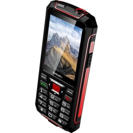 Evolveo - StrongPhone W4 wasserdichtes Dual-SIM-Telefon schwarz/rot