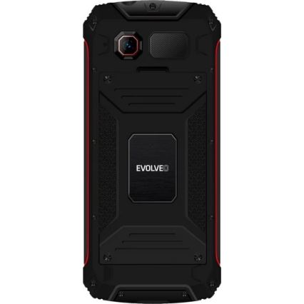 Evolveo - StrongPhone W4, wasserdichtes Dual‑SIM‑Telefon schwarz/rot