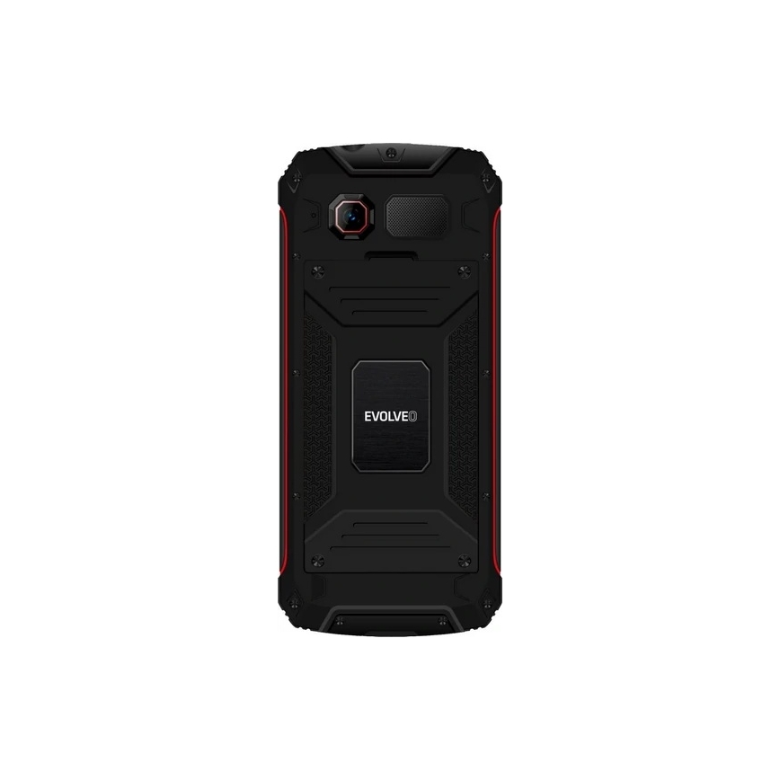 Evolveo - StrongPhone W4, wasserdichtes Dual‑SIM‑Telefon schwarz/rot