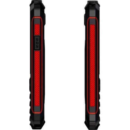 Evolveo - StrongPhone W4, wasserdichtes Dual‑SIM‑Telefon schwarz/rot