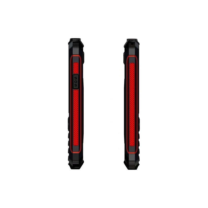 Evolveo - StrongPhone W4, wasserdichtes Dual‑SIM‑Telefon schwarz/rot