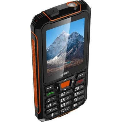 Evolveo - StrongPhone Z6, wasserdichtes Dual-SIM-Handy, schwarz/orange