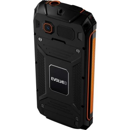 Evolveo - StrongPhone Z6, wasserdichtes Dual-SIM-Handy, schwarz/orange