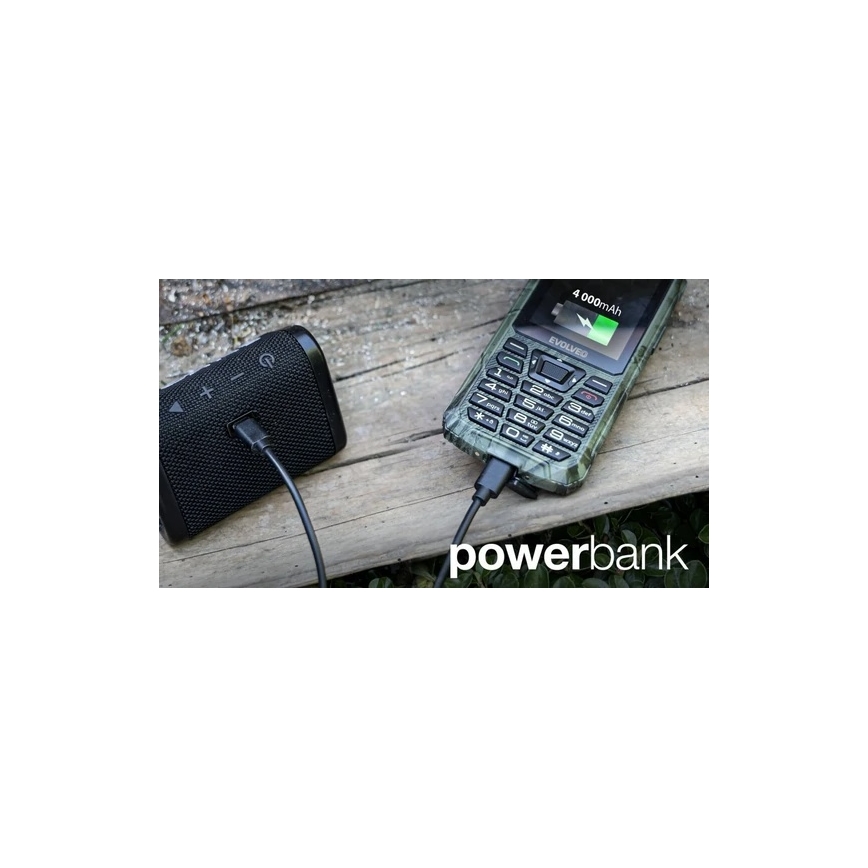 Evolveo - StrongPhone Z6, wasserdichtes Dual-SIM-Telefon in Jagdtarnung