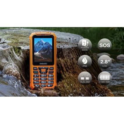 Evolveo - StrongPhone Z6, wasserdichtes Dual-SIM-Telefon orange